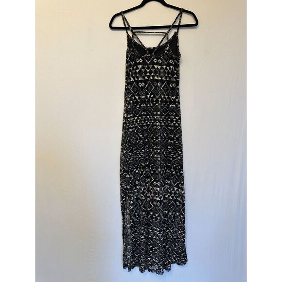 Fire Los Angelos Boho Semi Sheer Lace Maxi Dress Size Small - Picture 6 of 6